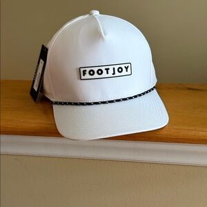 FootJoy White Golf Cap with Black Accent